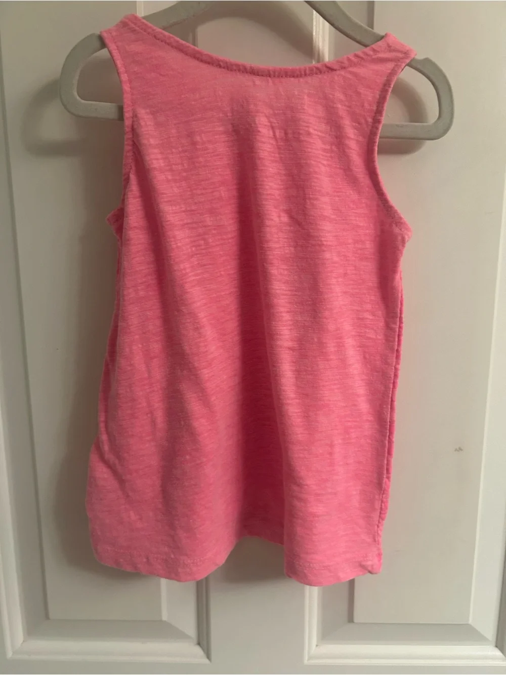 Carter's Neon Pink Girls' Sleeveless Tank with Subtle Geometric Print